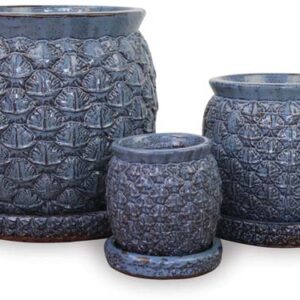 Pineapple Design Planter Country Blue