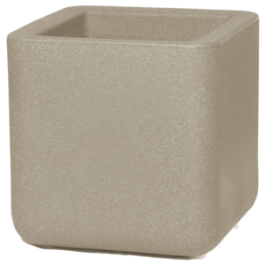 Quattro Pot with Saucer - Taupe