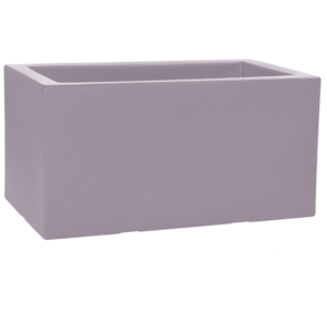 Rectangular Planter with Saucer - Silver